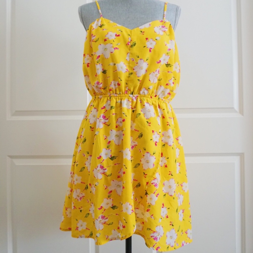 Papaya Floral Flowy Dress